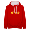 Kiezkind - Kontrast Hoodie - Rot/Weiß