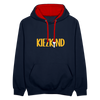 Kiezkind - Kontrast Hoodie - Navy/Rot