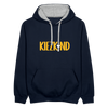 Kiezkind - Kontrast Hoodie - Navy/Grau meliert