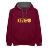 Kiezkind - Kontrast Hoodie - Weinrot/Anthrazit