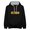 Kiezkind - Kontrast Hoodie - Schwarz/Grau meliert