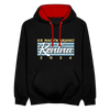 Rentna in Berlin - Kontrast Hoodie - Schwarz/Rot