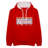 Rentna in Berlin - Kontrast Hoodie - Rot/Weiß