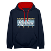 Rentna in Berlin - Kontrast Hoodie - Navy/Rot