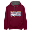 Rentna in Berlin - Kontrast Hoodie - Weinrot/Anthrazit