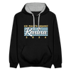 Rentna in Berlin - Kontrast Hoodie - Schwarz/Grau meliert