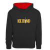 Kiezkind - Teenager Kontrast-Hoodie - Schwarz/Rot