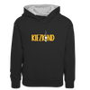 Kiezkind - Teenager Kontrast-Hoodie - Schwarz/Grau meliert