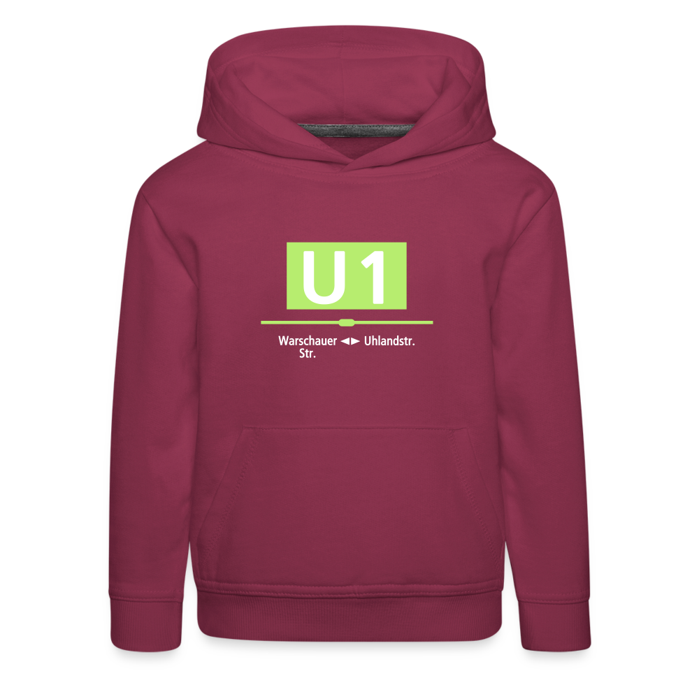 U1 - Kinder Premium Hoodie - Bordeaux