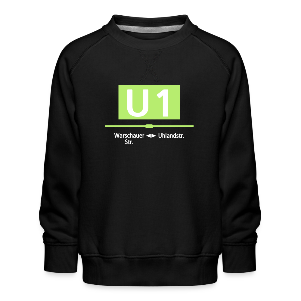 U1 - Kinder Premium Sweatshirt - Schwarz