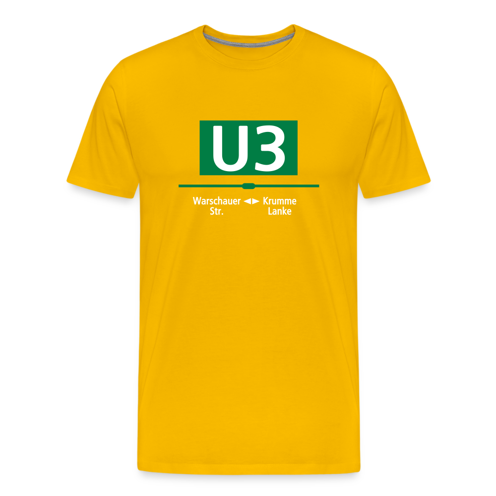 U3 - Männer Premium T-Shirt - Sonnengelb