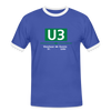 U3 - Männer Ringer T-Shirt - Blau/Weiß