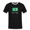 U3 - Männer Ringer T-Shirt - Schwarz/Weiß