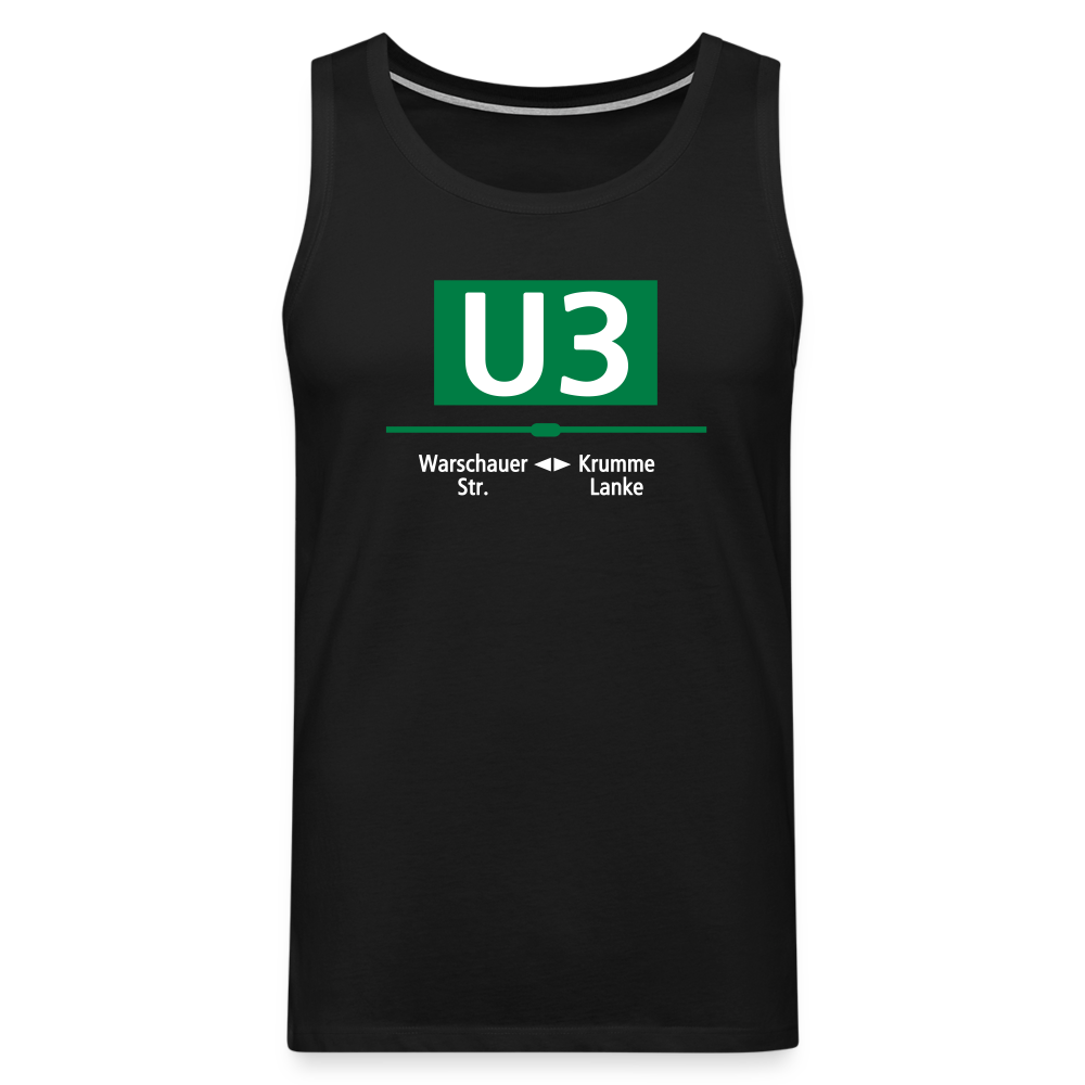 U3 - Männer Premium Tank Top - Schwarz