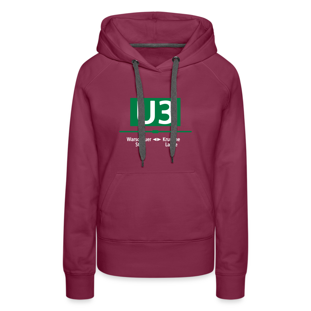 U3 - Frauen Premium Hoodie - Bordeaux