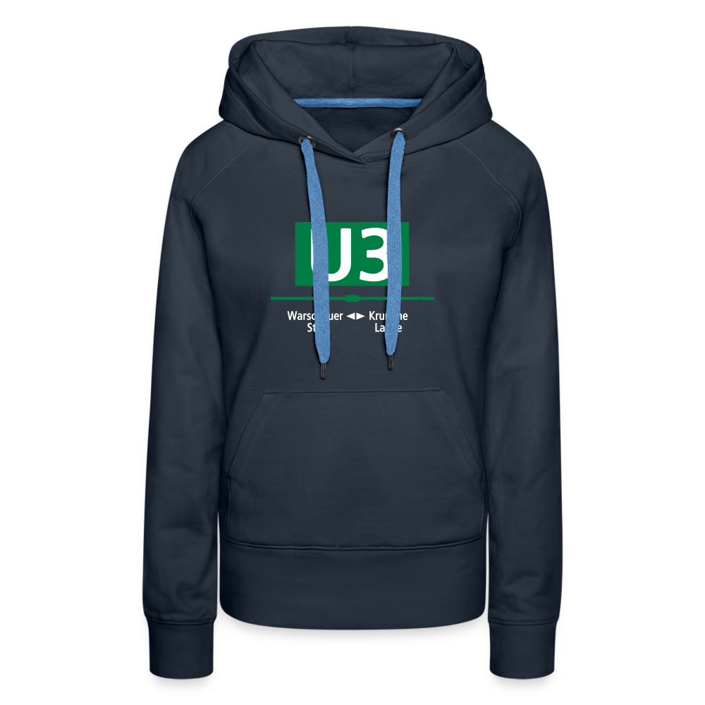 U3 - Frauen Premium Hoodie - Navy
