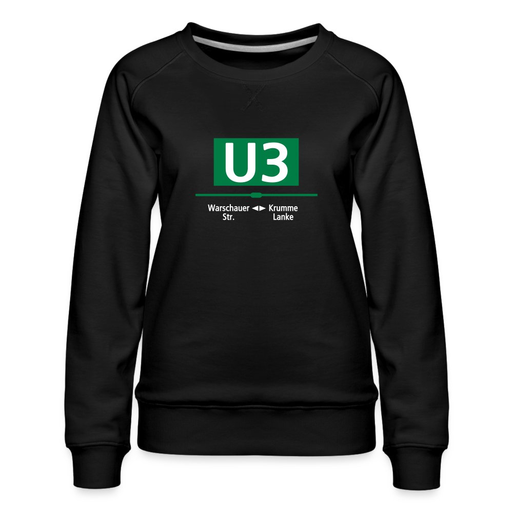 U3 - Frauen Premium Sweatshirt - Schwarz