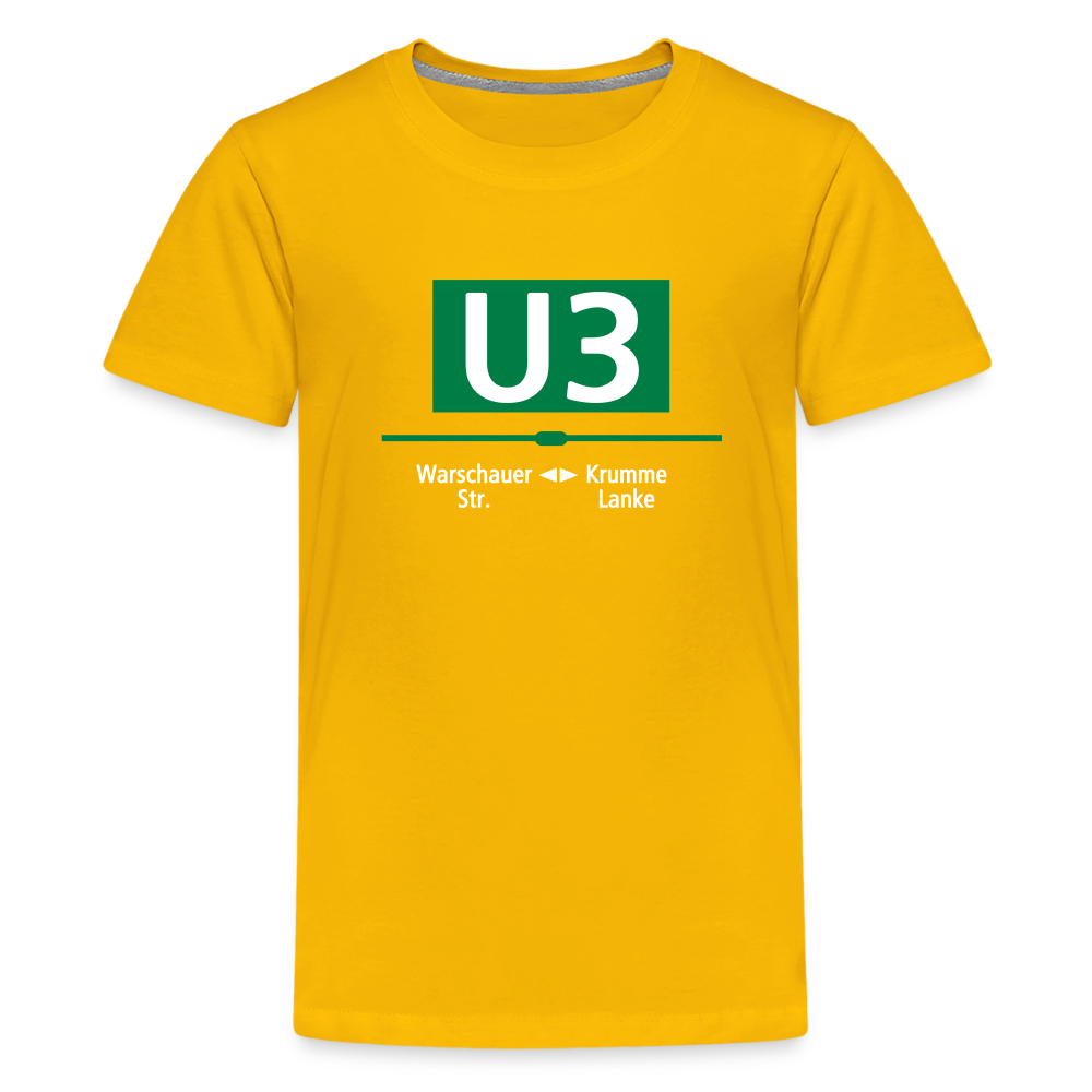 U3 - Teenager Premium T-Shirt - Sonnengelb