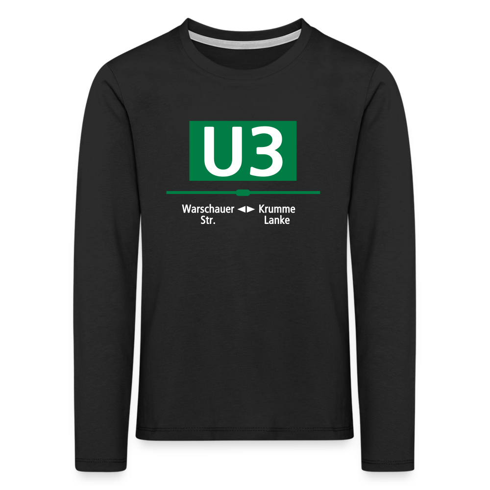 U3 - Kinder Langarmshirt - Schwarz