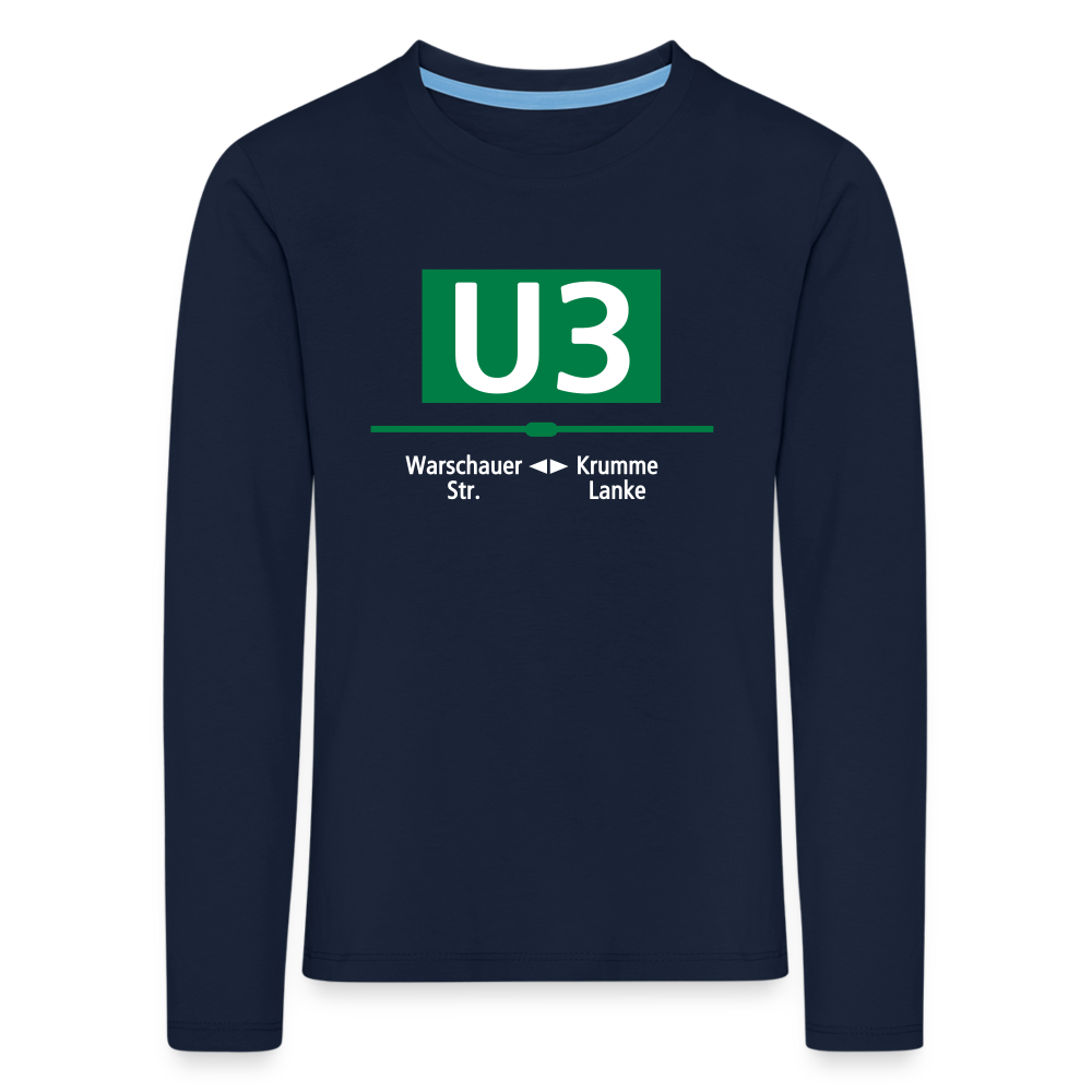 U3 - Kinder Langarmshirt - Navy