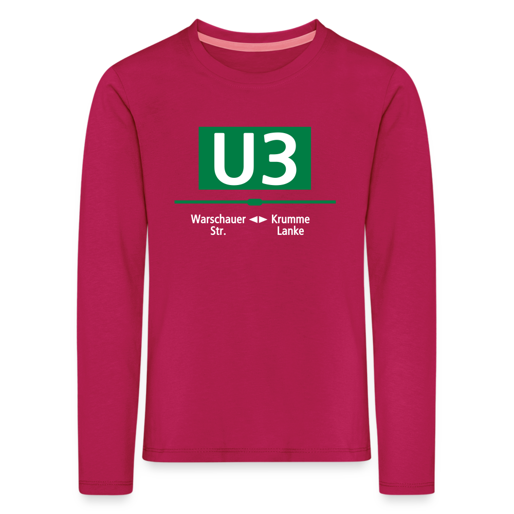 U3 - Kinder Langarmshirt - dunkles Pink