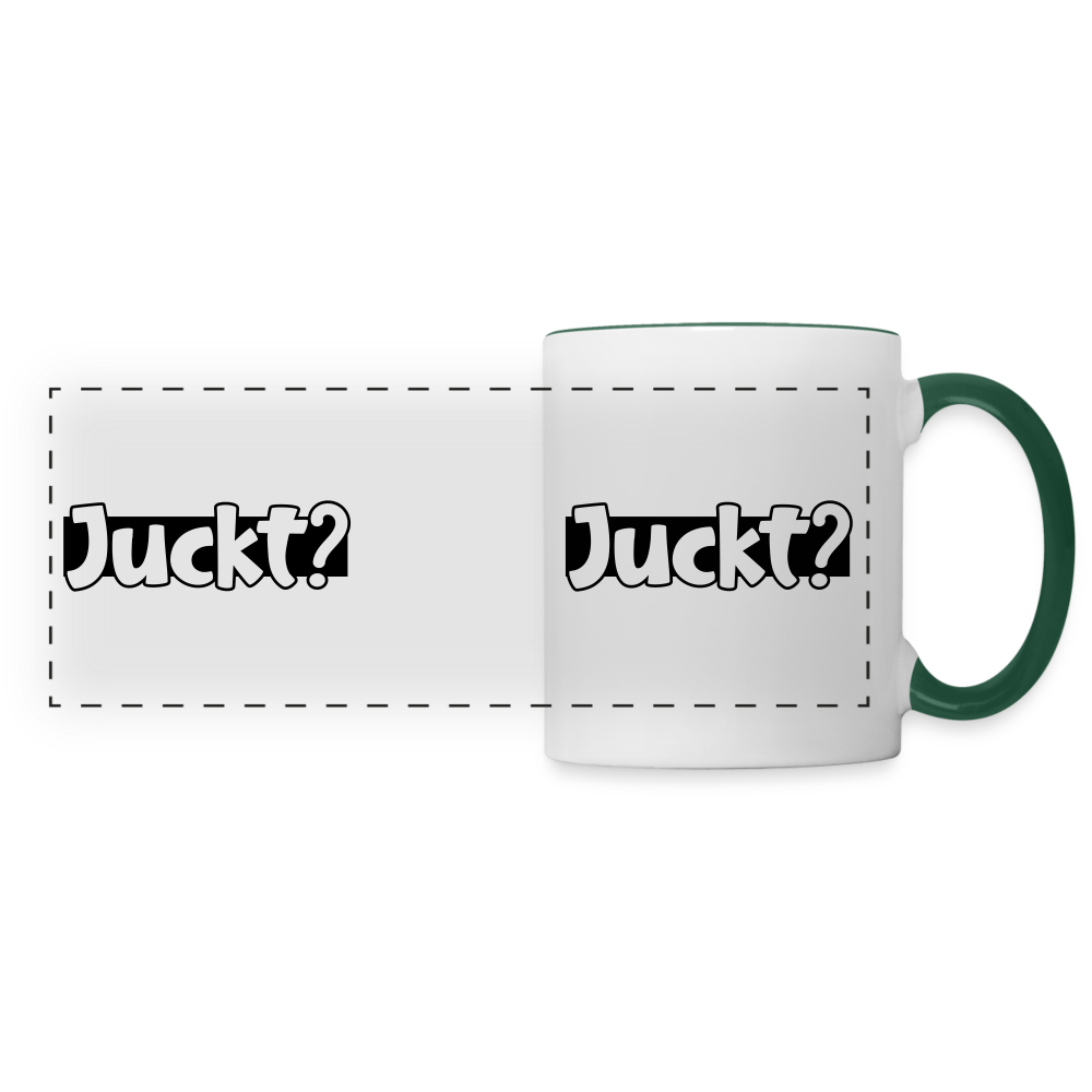 Juckt? - Tasse zweifarbig - Weiß/Dunkelgrün