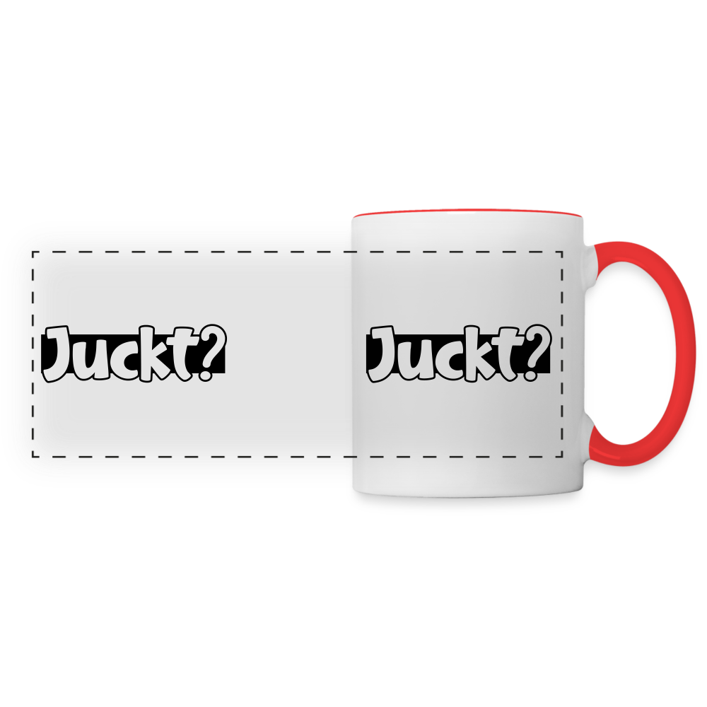 Juckt? - Tasse zweifarbig - Weiß/Rot