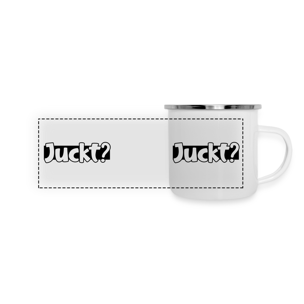 Juckt? - Emaille Tasse - Weiß