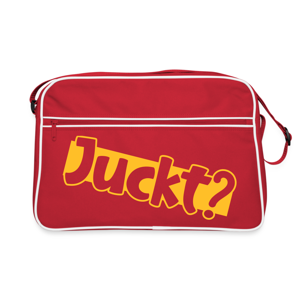 Juckt? - Retro Tasche - Rot/Weiß