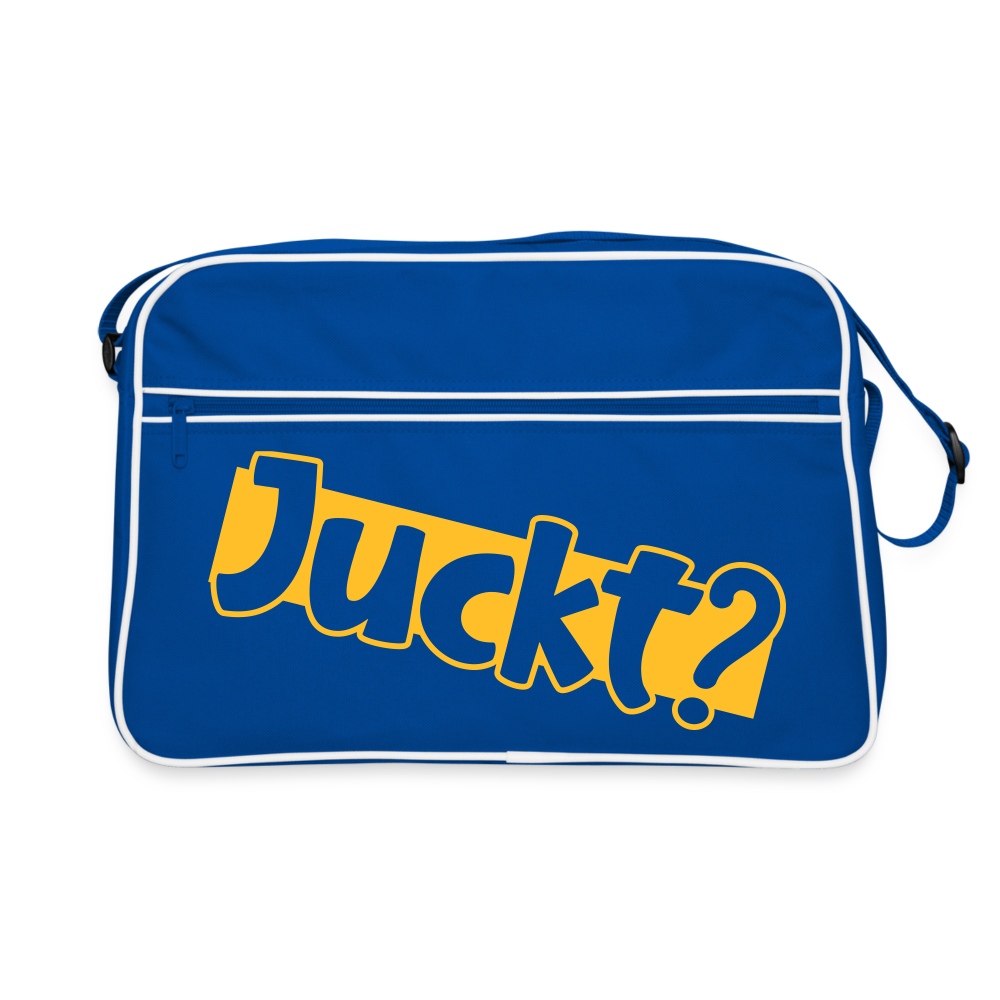 Juckt? - Retro Tasche - Blau/Weiß