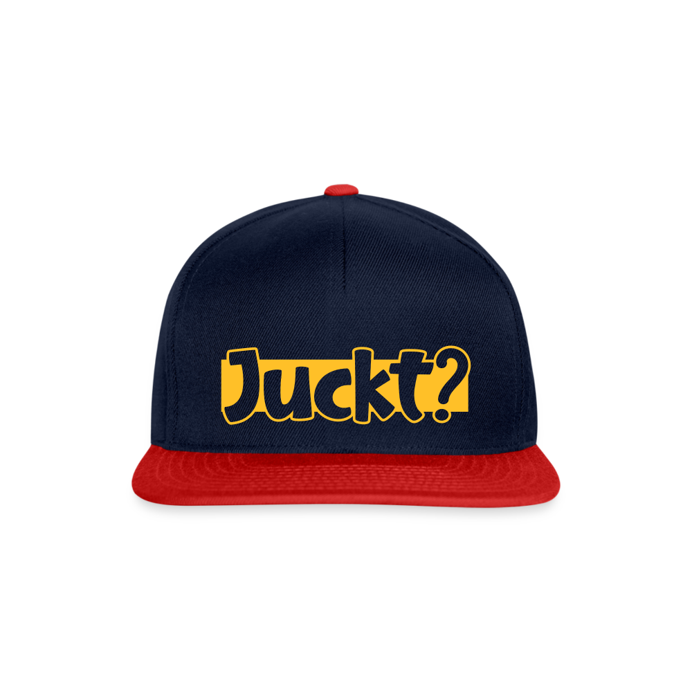 Juckt? - Snapback Cap - Navy/Rot