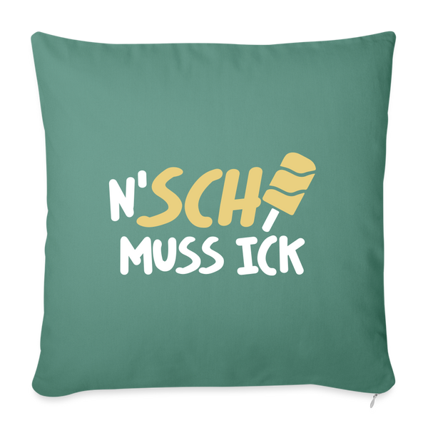 N'SCH... MUSS ICK - Sofakissen mit Füllung (45 x 45 cm) - Tanngrün