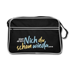 Echt jetzt? Nich du schon wieda... - Retro Tasche - Schwarz/Weiß