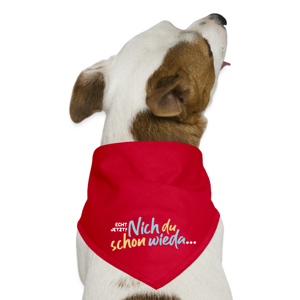 Echt jetzt? Nich du schon wieda... - Hunde-Bandana - Rot