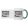 Tinnitus in de Oogen? Ick seh' nur Pfeifen hier! - Tasse zweifarbig - Weiß/Dunkelgrün