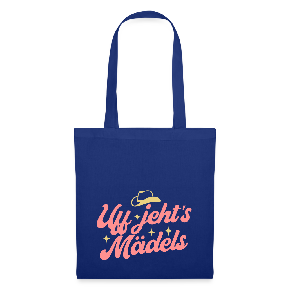 Uff jeht’s Mädels - Stoffbeutel - Royalblau