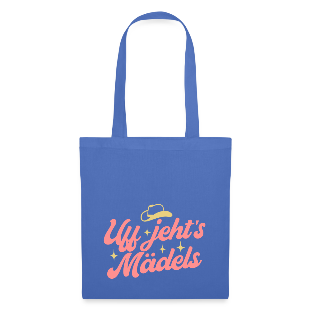 Uff jeht’s Mädels - Stoffbeutel - Hellblau
