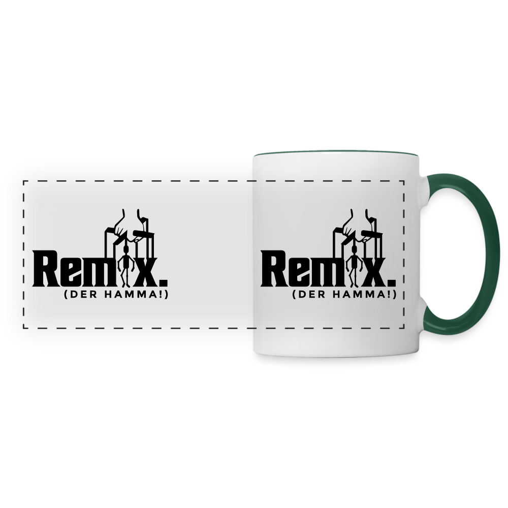 Remix. - Tasse zweifarbig - Weiß/Dunkelgrün