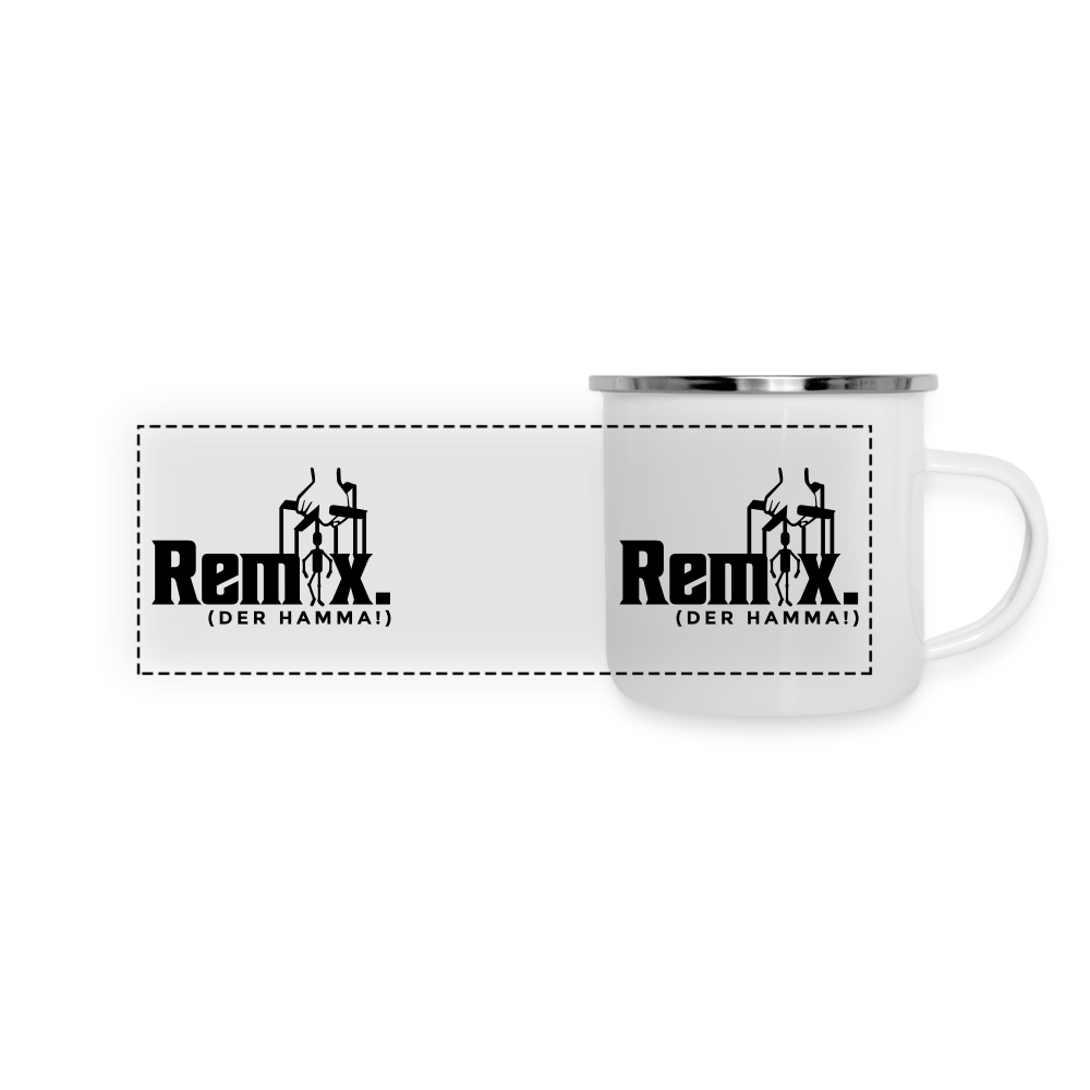 Remix. - Emaille Tasse - Weiß
