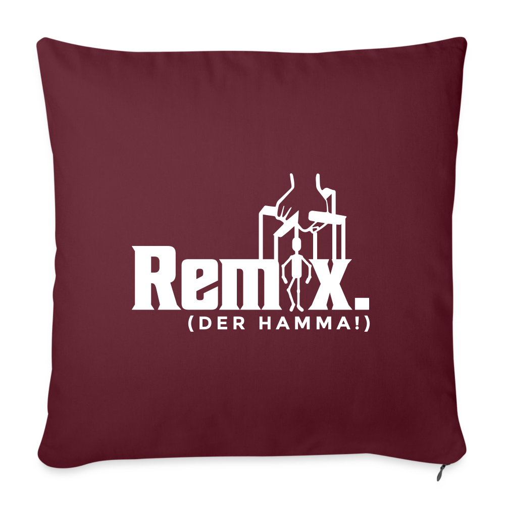 Remix. - Sofakissen mit Füllung (45 x 45 cm) - Burgunderrot