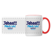 Jahaa!!! Mach ick! später! vielleicht - Tasse zweifarbig - Weiß/Rot