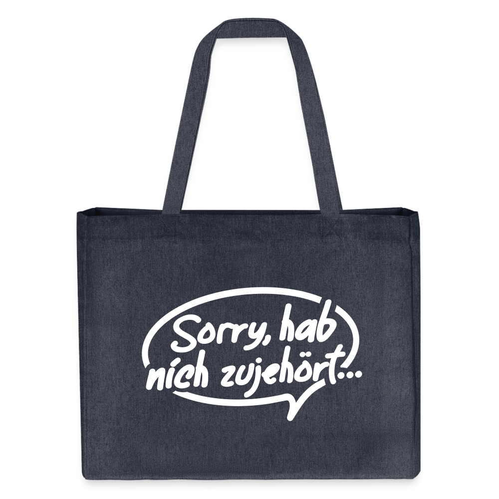 sorry, hab nich zujehört... - Shopping Bag - midnight Blue