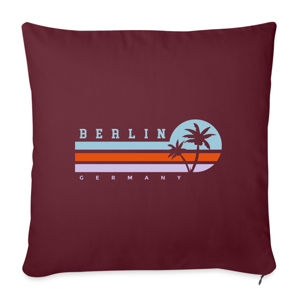 Berlin, Germany - Sofakissen mit Füllung (45 x 45 cm) - Burgunderrot
