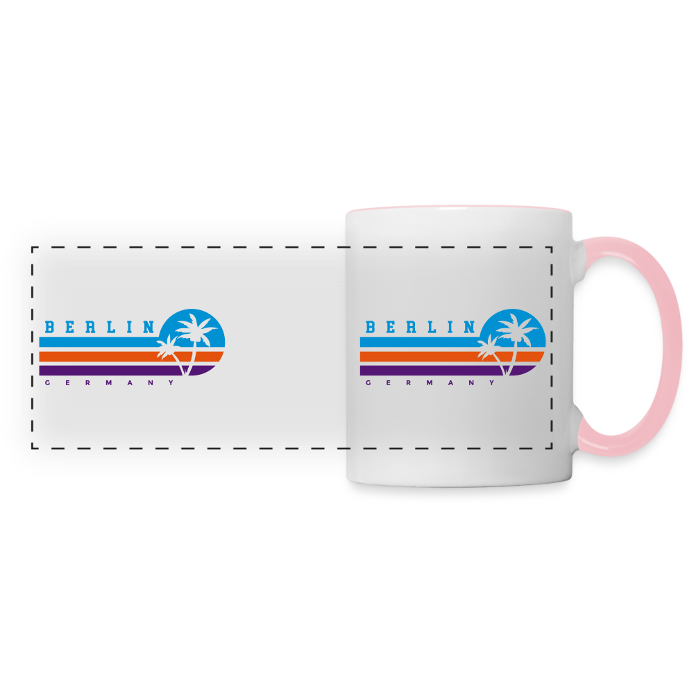 Berlin, Germany - Tasse zweifarbig - Weiß/Pink