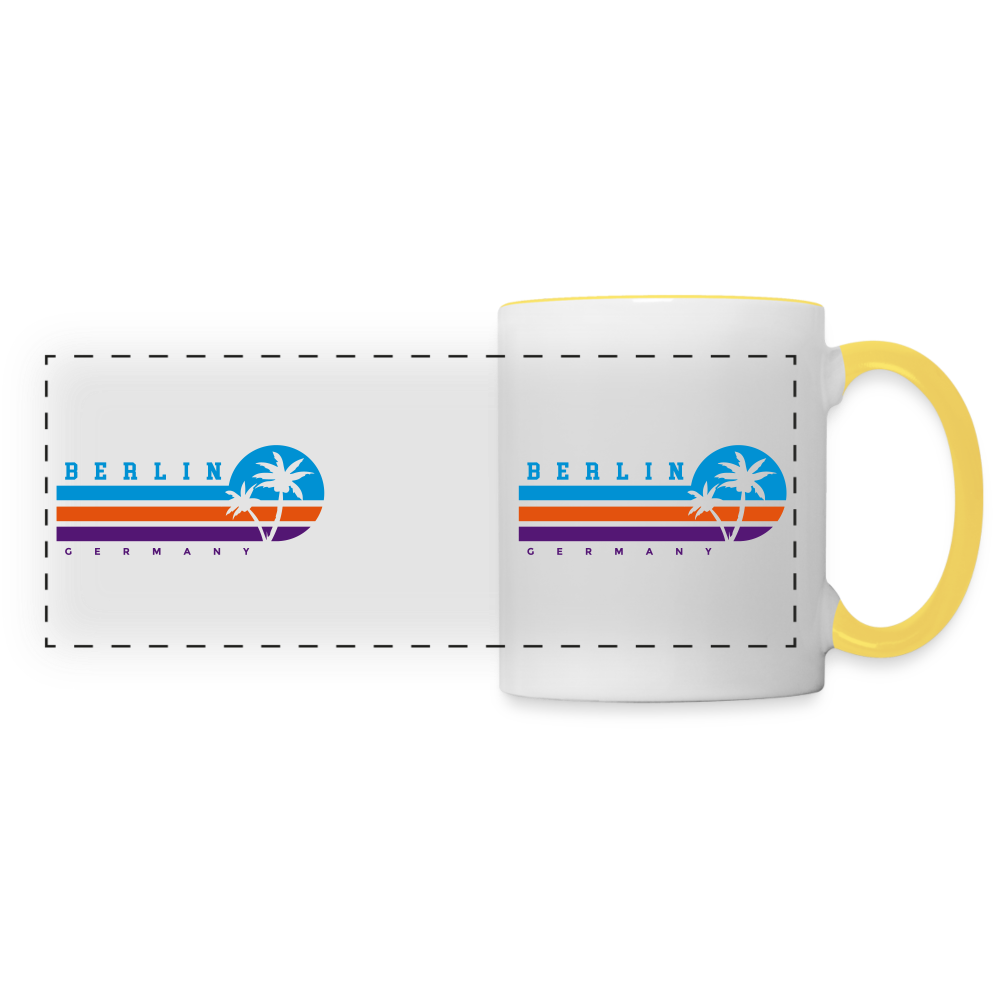 Berlin, Germany - Tasse zweifarbig - Weiß/Gelb