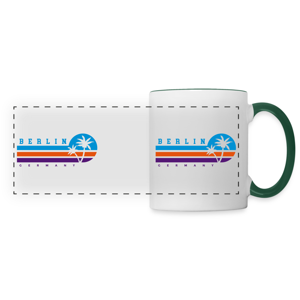 Berlin, Germany - Tasse zweifarbig - Weiß/Dunkelgrün