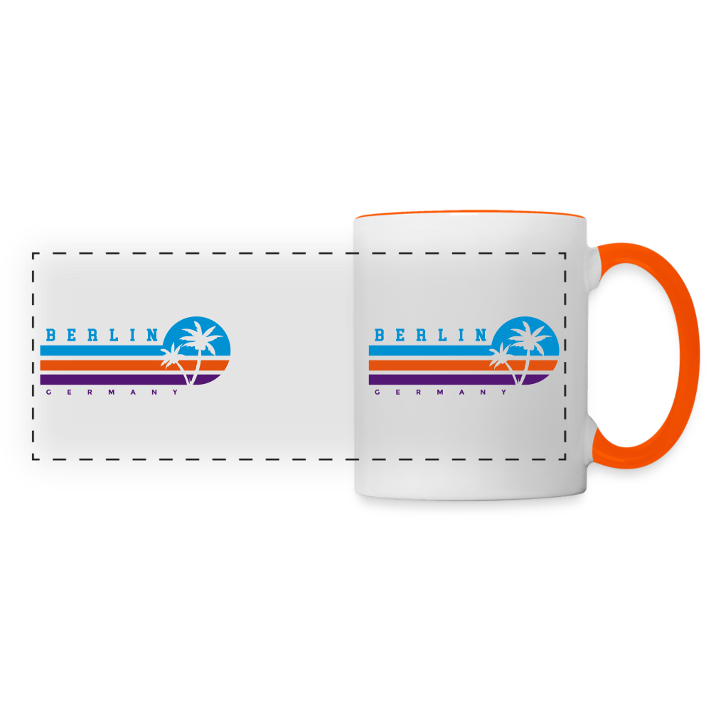 Berlin, Germany - Tasse zweifarbig - Weiß/Orange