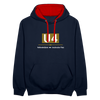 U4 - Kontrast Hoodie - Navy/Rot