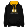U4 - Kontrast Hoodie - Schwarz/Gold