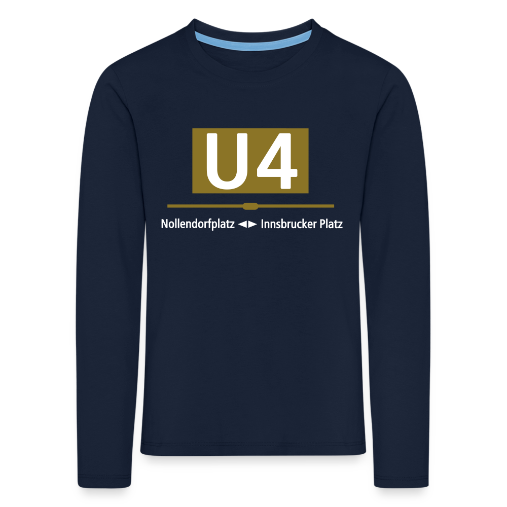 U4 - Kinder Langarmshirt - Navy